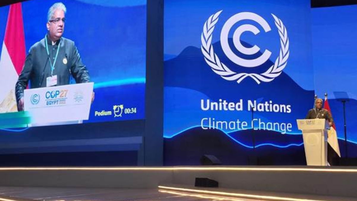 India Delivers National Statement At COP 27