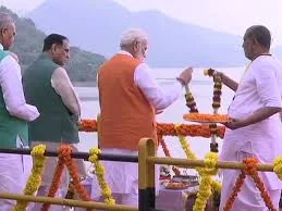 Photo of PM attends the ‘Namami Narmada’ festival on Sardar Sarovar Dam, Gujarat