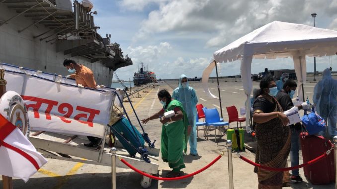 OP SAMUDRA SETU - INS JALASHWA DEPARTS COLOMBO TO BRING INDIAN NATIONALS TO TUTICORIN OP SAMUDRA SETU - INS JALASHWA DEPARTS COLOMBO TO BRING INDIAN NATIONALS TO TUTICORIN