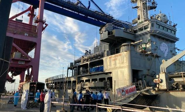 OPERATION SAMUDRA SETU - INS AIRAVAT BRINGS BACK 198 INDIAN CITIZENS FROM MALDIVES OPERATION SAMUDRA SETU - INS AIRAVAT BRINGS BACK 198 INDIAN CITIZENS FROM MALDIVES