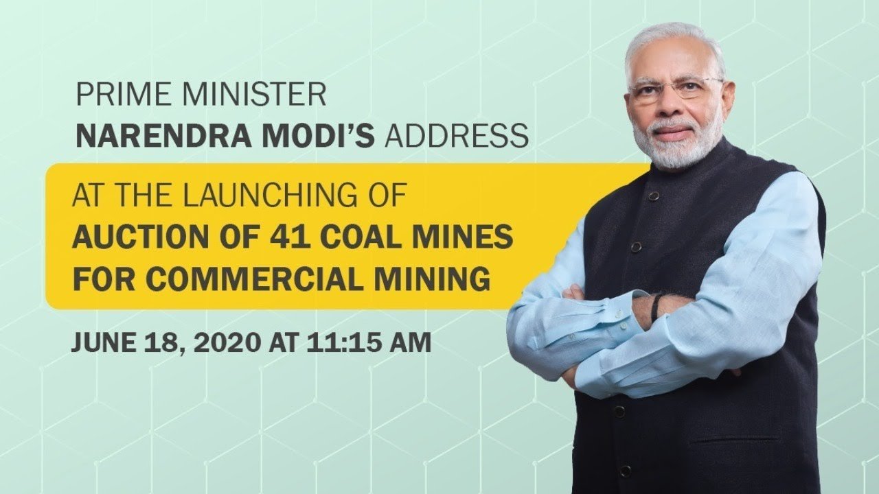 Photo of Prime Minister Modi to address launching of Auction of 41 Coal Mines for Commercial Mining on 18th June, 2020