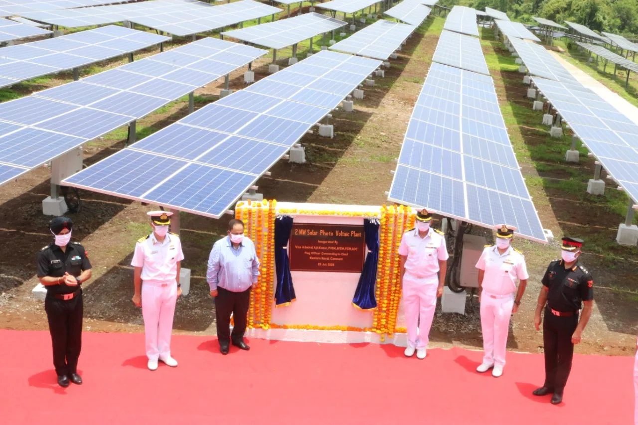 Photo of Largest Solar Power Plant of Navy Commissioned