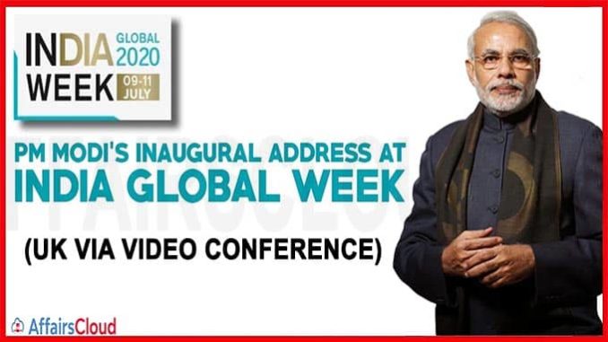 PM addresses the inaugural session of India Global week PM addresses the inaugural session of India Global week