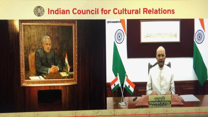 President of India virtually unveils a portrait of Shri Atal Bihari Vajpayee at ICCR Headquarters President of India virtually unveils a portrait of Shri Atal Bihari Vajpayee at ICCR Headquarters