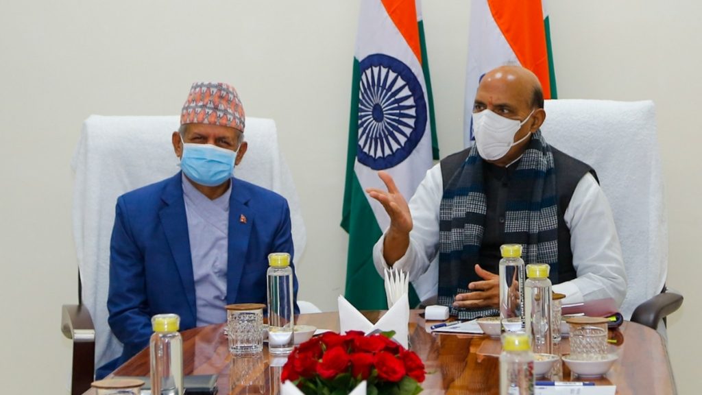 Meeting between Raksha Mantri Shri Rajnath Singh and Foreign Minister of Nepal Mr. Pradeep Kumar Gyawali - India press release