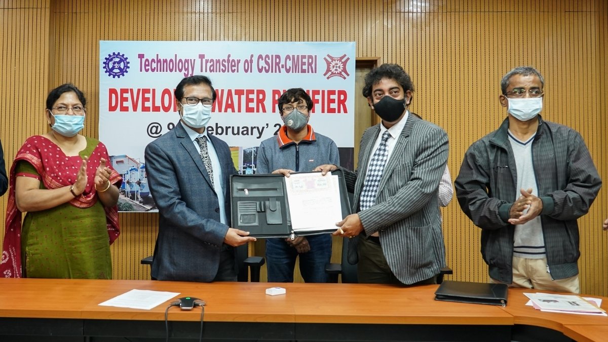 TECHNOLOGY TRANSFER OF CSIR-CMERI DEVELOPED WATER PURIFICATION TECHNOLOGIES - India press release