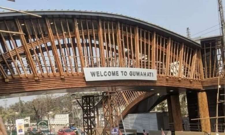 Over-bridge decorated with bamboo inaugurated in Guwahati