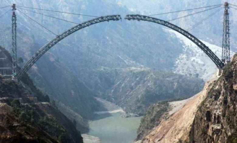 Indian Railways completes the arch bottom of Chenab Bridge
