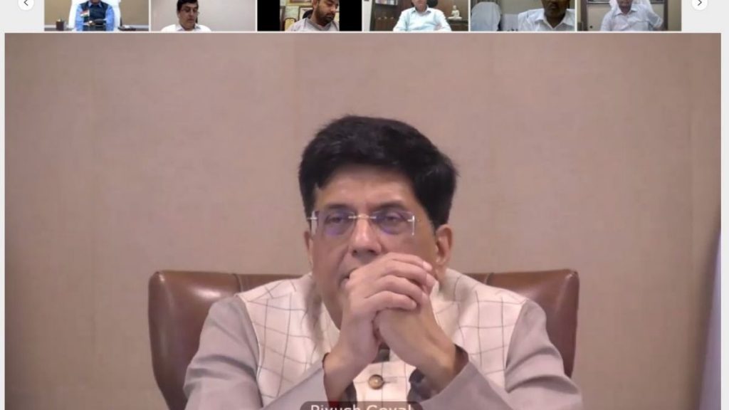 Shri Piyush Goyal, Shri Dharmendra Pradhan, and Shri Mansukh Mandaviya interact with the industry leaders on preparedness for Cyclone Yaas