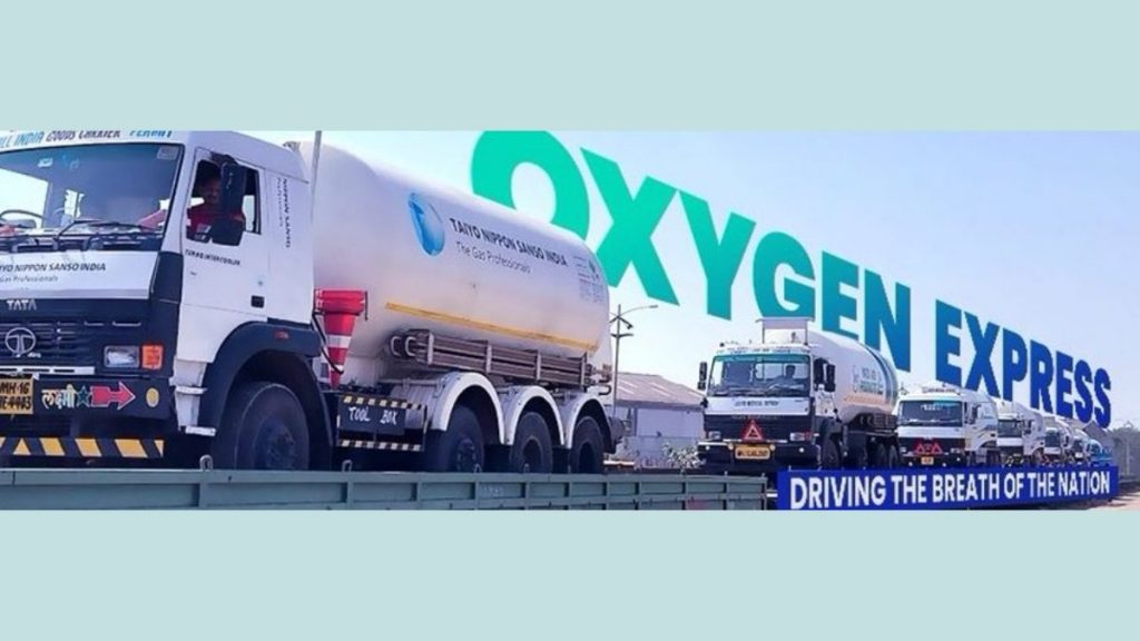 Biggest single-day load of more than 1000 MT of Oxygen relief delivered by Oxygen Expresses