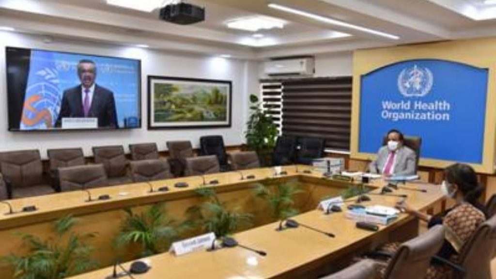 As Chairman of the Executive Board, WHO, Dr. Harsh Vardhan presented details of the 147th and 148th sessions of the Executive Board before the 74th World Health Assembly
