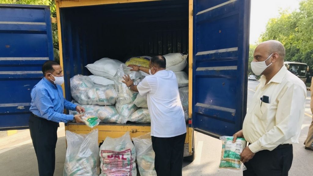 Union Minister Dr. Jitendra Singh despatches a consignment of ration items for COVID-affected people of his Lok Sabha constituency of Udhampur-Kathua-Doda