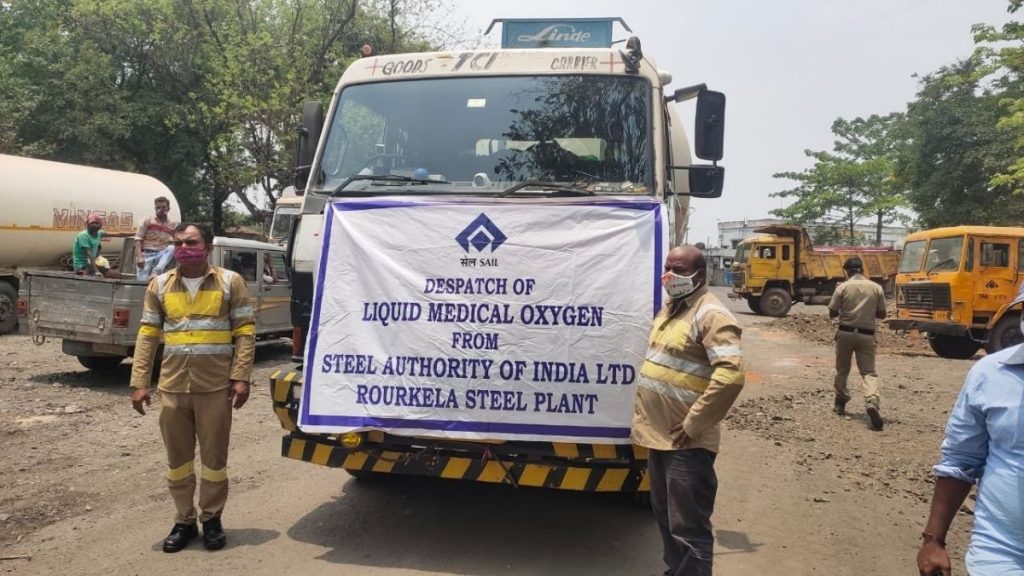 Steel plants supply 4076 MT Liquid Medical Oxygen