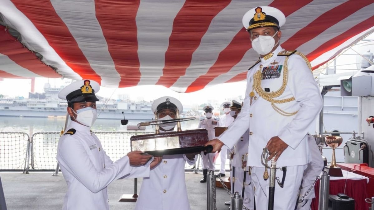 PASSING OUT OF OFFICER TRAINEES AT NAVAL BASE