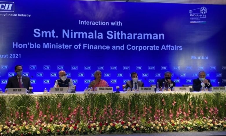 Finance Minister Smt Nirmala Sitharaman says Government committed to policy certainty, Industry should come forward and take more risks