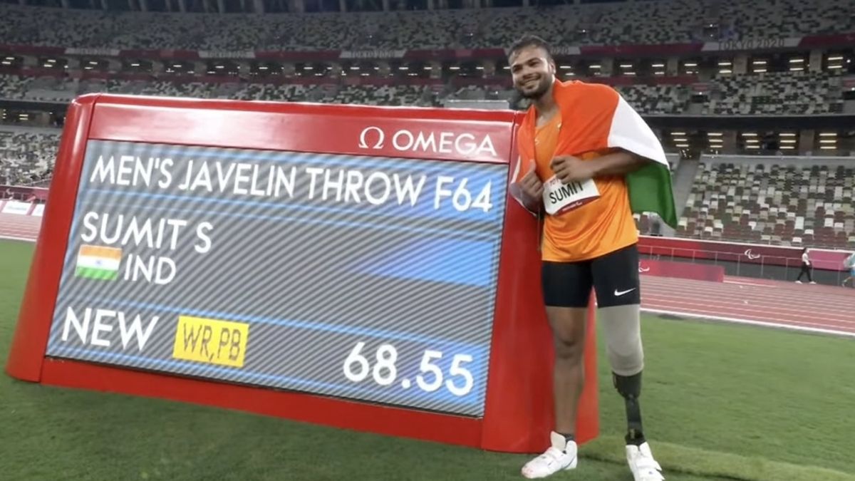 Sumit Antil wins F64 Javelin Throw gold medal with World record on his debut