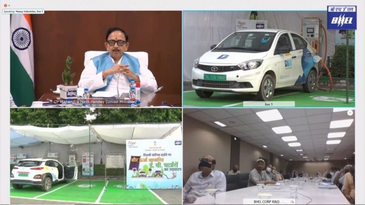 Union Minister of Heavy Industries Inaugurates Solar Electric Vehicle