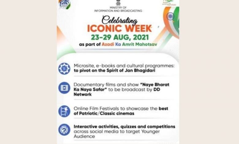 Union Minister of I and B Shri Anurag Thakur to start off ‘Iconic Week’ as part of Azadi Ka Amrit Mahotsav