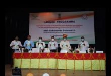 Ayush Minister Sarbananda Sonowal launches a campaign for the distribution of prophylactic medicines at the National Institute of Ayurveda, Jaipur