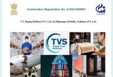 CCI approves acquisition by T.S. Rajam Rubbers Private Limited and Dhinrama Mobility Solution Private Limited of certain shareholding in TVS Supply Chain Solutions Private Limited