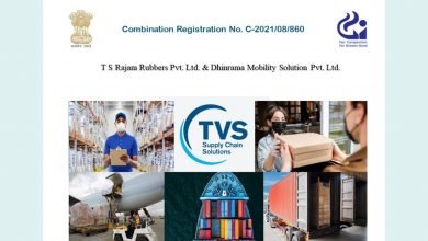 CCI approves acquisition by T.S. Rajam Rubbers Private Limited and Dhinrama Mobility Solution Private Limited of certain shareholding in TVS Supply Chain Solutions Private Limited
