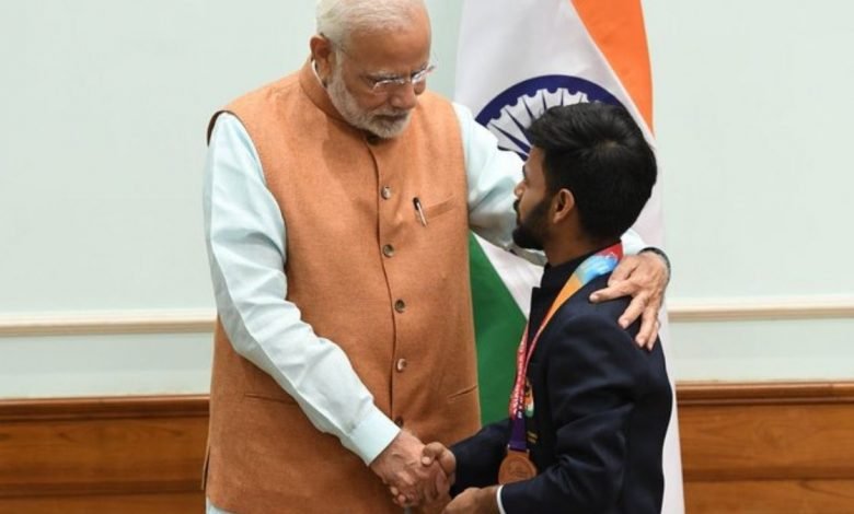 PM congratulates Krishna Nagar for winning the Gold medal in Badminton at the Paralympics Games