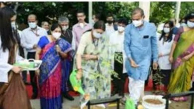 Women and Child Development Minister Smriti Zubin Irani inaugurates NUTRI GARDEN at All India Institute of Ayurveda