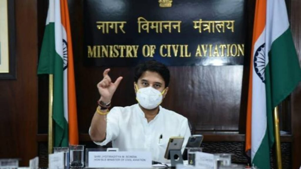 Civil Aviation Minister Shri Jyotiraditya Scindia flags off a direct flight on the Agra-Lucknow route under UDAN