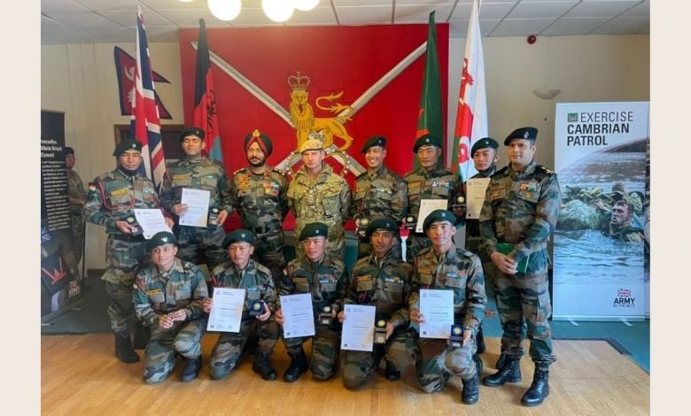 INDIAN ARMY TEAM WINS GOLD MEDAL IN EXERCISE CAMBRIAN PATROL ORGANISED AT BRECON, WALES (UK)