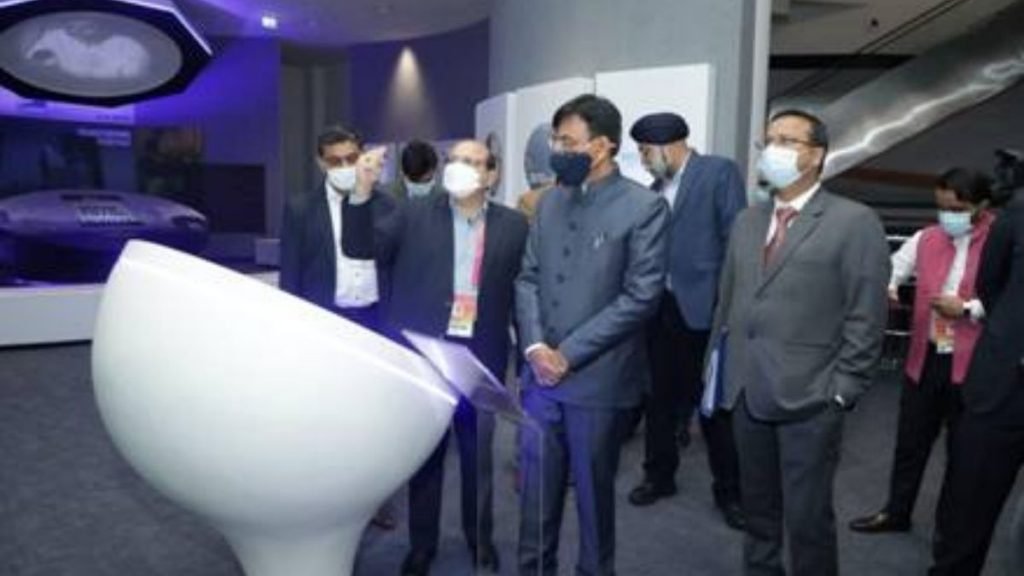 Dr Mansukh Mandaviya, Union Health Minister visits the India Pavilion at EXPO 2020 in Dubai