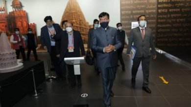 Dr Mansukh Mandaviya, Union Health Minister visits the India Pavilion at EXPO 2020 in Dubai