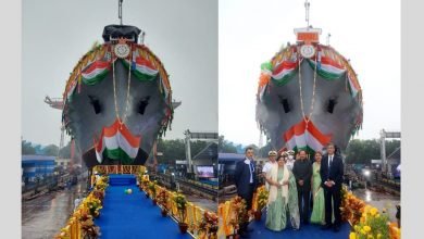 Photo of First of the four ships under Survey Vessel (Large) project for Indian Navy launched in the presence of Shri Ajay Bhatt at GRSE, Kolkata