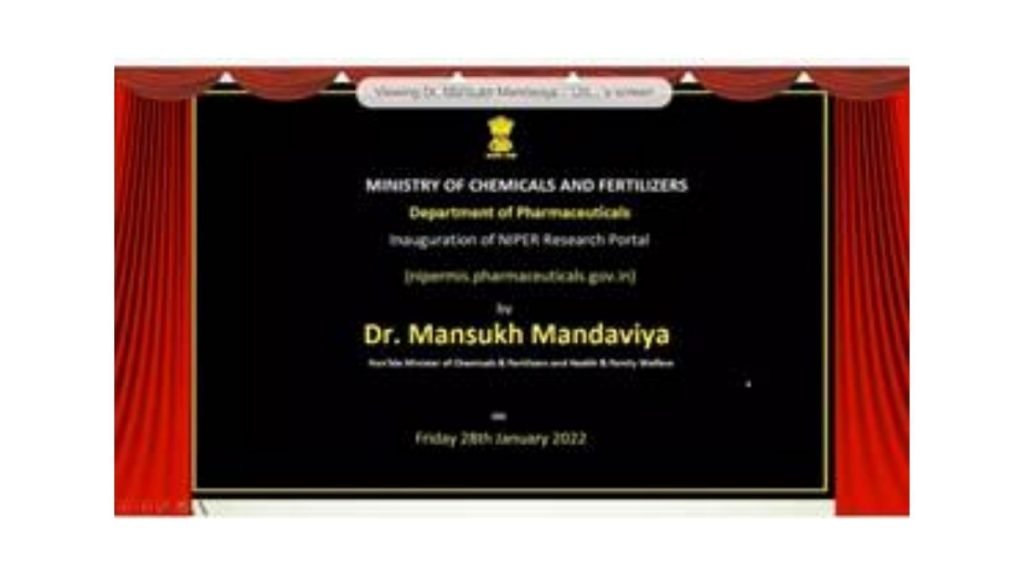Dr Mansukh Mandaviya launches NIPER Research Portal