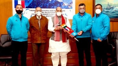 Photo of Raksha Mantri Shri Rajnath Singh flags-in India’s first multi-dimensional adventure sports expedition conducted by NIMAS in France