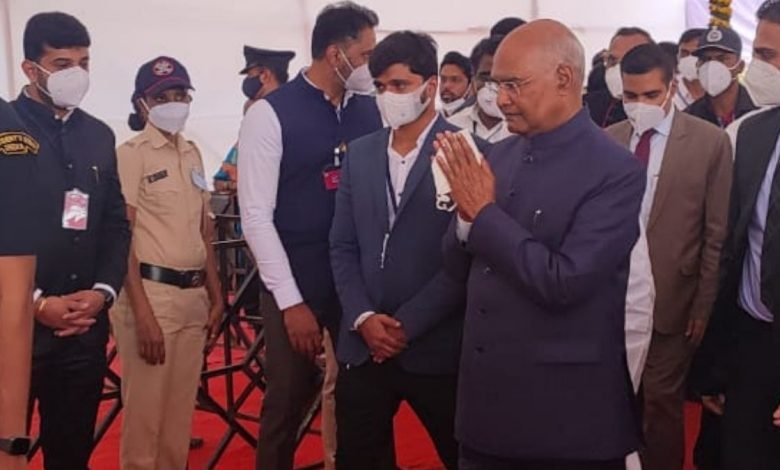 President of India Visits Dr Babasaheb Ambedkar Memorial at Ambadawe Village in Ratnagiri, Maharashtra