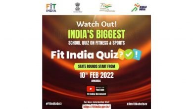 Shri Anurag Thakur, elite athletes cheer up State Round participants of the Fit India Quiz