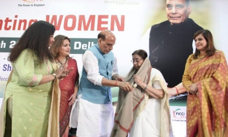 Armed Forces will see larger participation of women in the coming years, says Raksha Mantri Shri Rajnath Singh at an event organised by FICCI Ladies Organisation