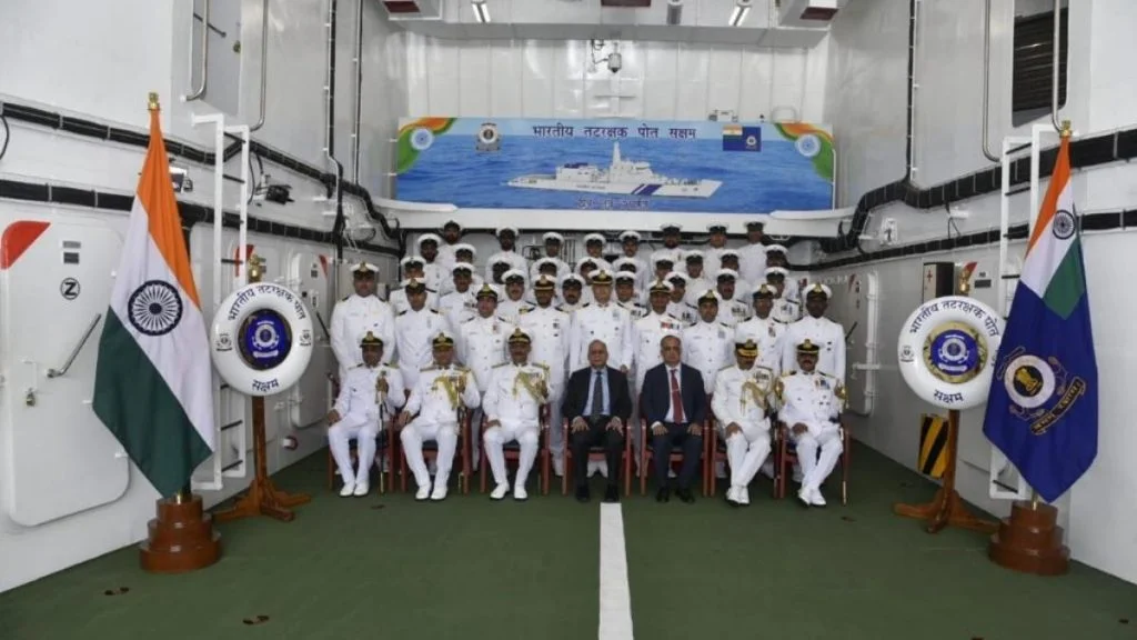 Defence Secretary commissions Offshore Patrol Vessels ICGS Saksham at Goa