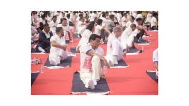 Photo of Thousands participate in Yoga Utsav to mark 50 days countdown to the International Day of Yoga at Sivasagar, Assam