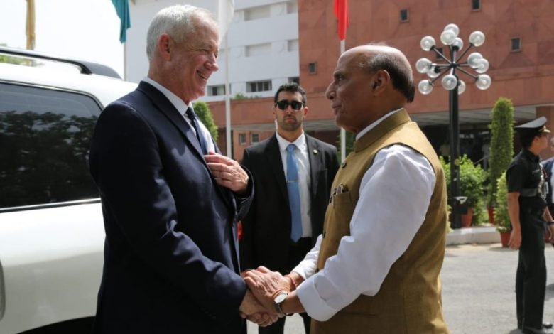 Raksha Mantri Shri Rajnath Singh and his Israeli counterpart Mr Benjamin Gantz hold bilateral talks in New Delhi