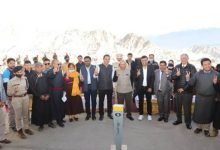 The first torch relay of the Time Chess Olympiad is being held in Leh