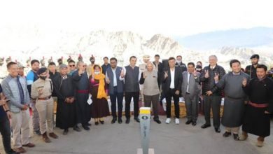Photo of The first torch relay of the Time Chess Olympiad is being held in Leh