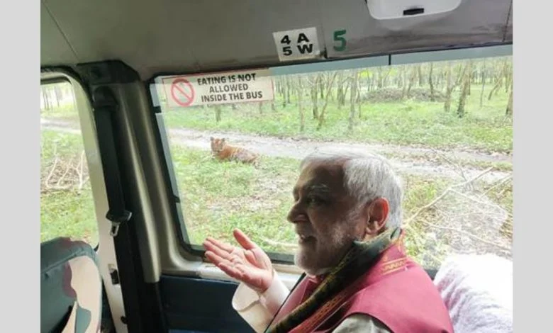 Union Minister of State Ashwini Kumar Choubey adopts 'Tiger' in Bengal Safari Siliguri, named 'Agniveer'