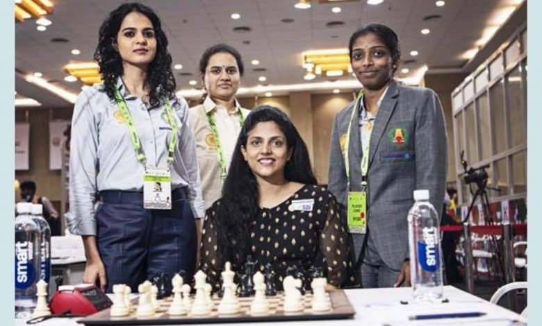 Indian Women Team A and Team B win Round 4 matches at the 44th Chess Olympiad in Chennai