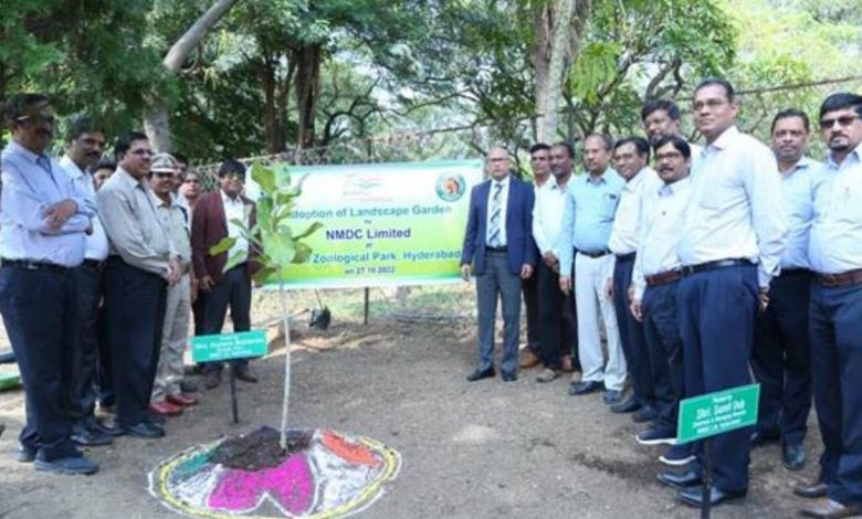 NMDC organises Plantation at Landscape Garden and adopts two Tigers as part of Swachhta 2.0