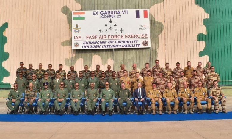 IAF and FASF Chiefs fly as part of Ex Garuda VII