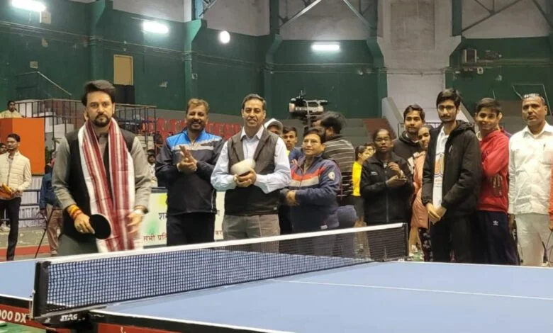 Shri Anurag Thakur inaugurates a friendly Table Tennis match in Kashi Tamil Sangamam