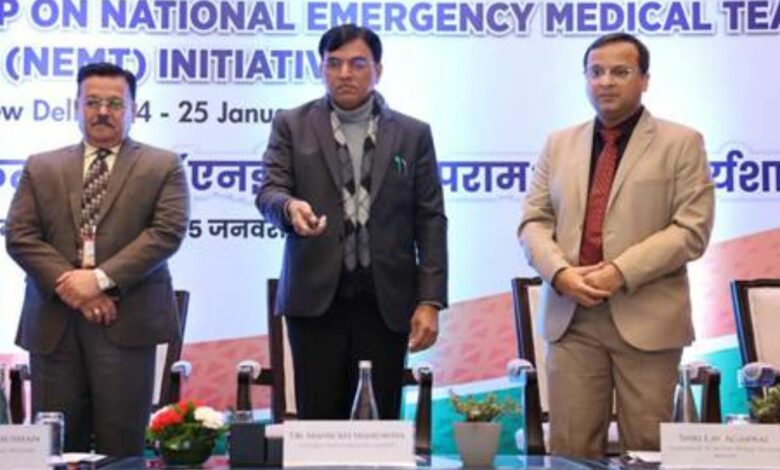 Dr Mansukh Mandaviya addresses Consultative Workshop on creating a National framework for Emergency Medical Teams