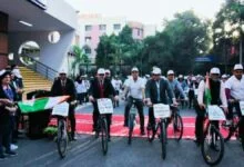 Union Health Ministry organises “Cycle for Health” rally at Lady Hardinge Medical College