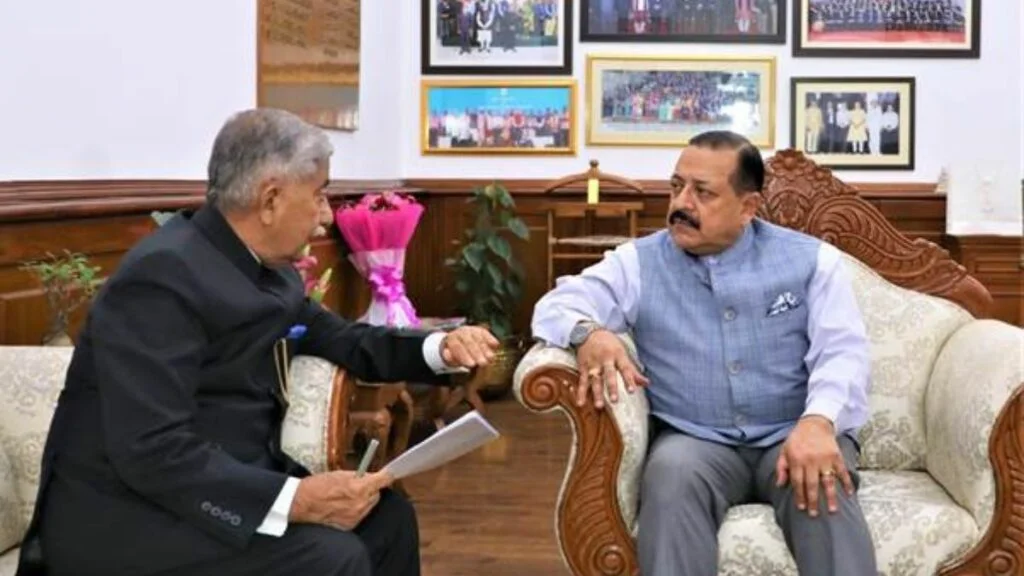 B.D. Mishra (Retd.) calls on Union Minister Dr Jitendra Singh and discussed development issues